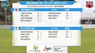 Irrewarra Div 1 v City United Div 1 [upl. by Eiramyma]