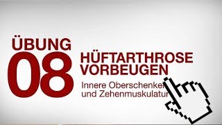 Biokinematik Übung 8 Schmerzfrei in der Hüfte  Hüftarthrose vorbeugen [upl. by Aicena]