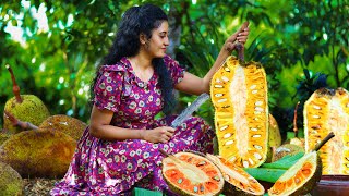 WellRipened Pink Jackfruit 🍈 Creating Kesari amp Young Coconut Drink Traditional Sri Lankan Cooking [upl. by Anderegg]