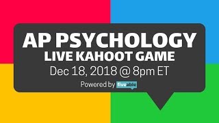 AP PSYCH 🔥 Fall Semester Review Kahoot Game [upl. by Newbill]