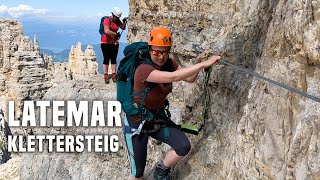 Latemar Klettersteig in den Dolomiten spektakuläre Klettertour [upl. by Rikahs]