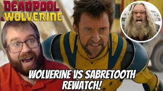 Wolverine Vs Sabretooth  Fight Scene  DEADPOOL amp WOLVERINE 2024 REACTION [upl. by Ennaehr]