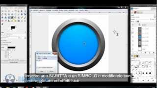 BlogBox  GIMP Tutorial  How to draw 3D button with GIMP  Come creare pulsante 3D con GIMP [upl. by Isabel266]