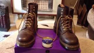 DR MARTENS 1460 AZTEC CRAZY HORSE  FAUX LEATHER CLEANING TIP [upl. by Pederson]