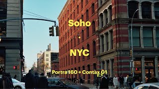 Shooting film in Soho NYC with Kodak Portra 160  Contax G1 [upl. by Anyar973]