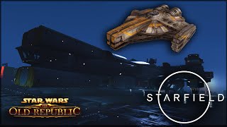 Starfield  XS Stock Light Freighter  Star Wars The Old Republic  Ship Building Guide [upl. by Rider]