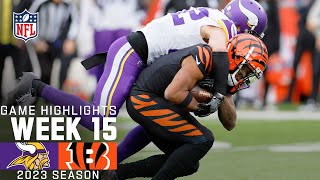 Minnesota Vikings vs Cincinnati Bengals Game Highlights  NFL 2023 Week 15 [upl. by Ludovika444]