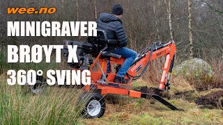 Minigraver Brøyt X 360 grader [upl. by Bathelda453]