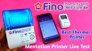 Fino Payment Bank Mentation Bluetooth Thermal Printer Live SetupFino Bank Printer Settings [upl. by Chill]