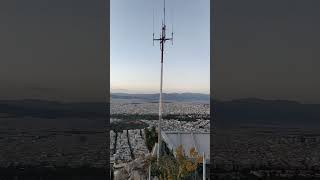 Panoramic view from Lycabettus Hill in Athens at sunset [upl. by Norha]