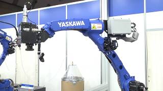 【安川電機】小型ガルバノスキャナヘッドによるレーザ溶接2017国際ロボット展 [upl. by Llerud26]