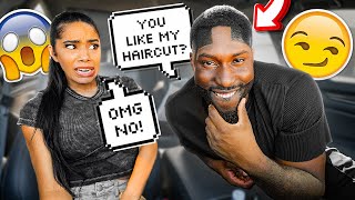 GOING OUT IN PUBLIC WITH THE WORLDS SMALLEST HAIRLINE PRANK ON MY FIANCE [upl. by Yardley]