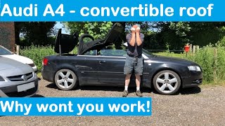 Audi A4 convertible  Fixing running issues and roof [upl. by Treborsemaj216]