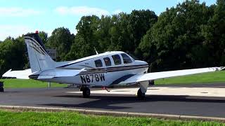 Beechcraft Bonanza A36 Start amp Take Off Full Sound Continental IO550 Engine General Aviation [upl. by Marasco]