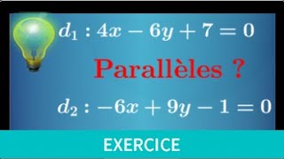 Équations cartésiennes de droite • Comment savoir si deux droites sont parallèles • seconde maths [upl. by Ynoffit]