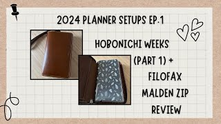 2024 hobonichiweeks setup Part 1  Filofax malden zip organizer review  Home management planner [upl. by Reltuc]