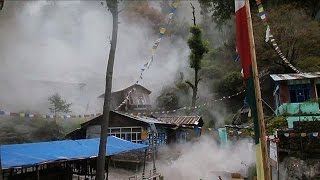 US trekker captures moment of earthquake hitting Nepal village [upl. by Reilly]