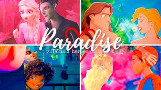 Paradise  Villains x Heroes NonDisney Crossover Collab with thexangeldits [upl. by Colas]