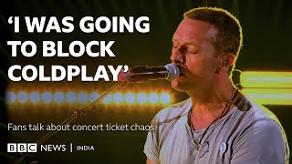 Coldplay India concert  Fans upset after ticketing chaos  BBC News India [upl. by Lexerd539]