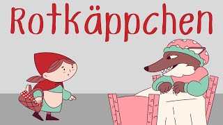 Learn German with Stories and Fairy Tales Little Red Riding Hood Rotkäppchen [upl. by Walliw]