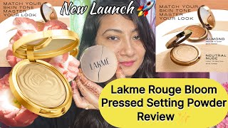 Lakme Rouge Bloom Pressed Setting Powder Review  Lakme New Launch Compact Powder [upl. by Yole678]