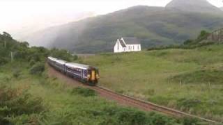 GlasgowMallaig service passes Polnish Chapel 11082010 [upl. by Erodaeht]