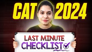 Last minute tips and Checklist for CAT 2024 [upl. by Wernher]