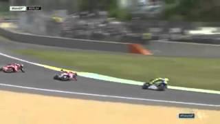 Marquez amp Dovizioso Crash France Moto Gp 2016 [upl. by Tini788]