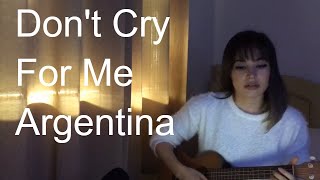 Dont Cry For Me Argentina Ukulele cover by Helen Olivas [upl. by Byers]