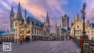 GHENT BELGIUM  The Most Charming Historic City 8K [upl. by Cottle]