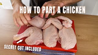 Parting a Whole Chicken The EASY Way  How To Breakdown A Chicken  Basics with James [upl. by Nemlaz]