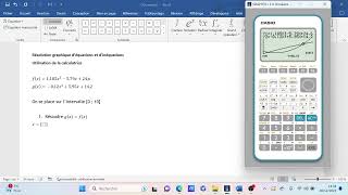 Résolution graphique déquations et dinéquations à laide de la calculatrice [upl. by Mafala]