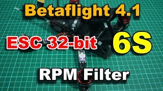 Tes Terbang Drone Betaflight 41 Menggunakan ESC 32Bit  Lipo 6S [upl. by Castro]