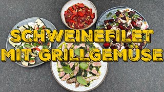 SCHWEINEFILET MIT GRILLGEMÜSE  ganz simpel 😂 [upl. by Lennie662]