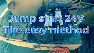 How to Jump Starting 24Volt System 980 Loader [upl. by Eirot185]