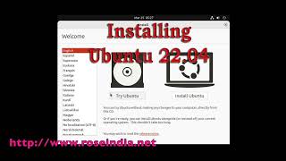 Installing Ubuntu 2204  This video shows the steps of installation Ubuntu 2204 [upl. by Geldens]