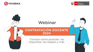 Contrato Docente 2024  WEBINAR [upl. by Nwahsor]