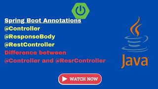 Spring Boot Tutorial 4 Spring Boot Annotations  Controller RestController ResponseBody [upl. by Ppik]