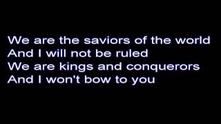 Skillet Saviors of the World Lyrics [upl. by Nyrahs]