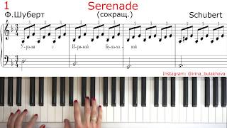 SERENADE SCHUBERT easy СЕРЕНАДА ШУБЕРТ ЛЕГКАЯ ВЕРСИЯ НА ПИАНИНО PIANO Очень красивая мелодия Simple [upl. by Atnomed995]