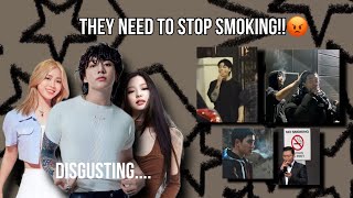 Kpop idols shouldn’t smoke Eww kpop [upl. by Aihsekram]