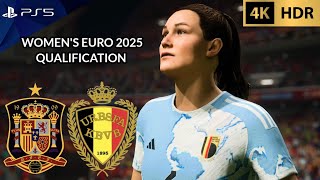 FC 24  Spain Women vs Belgium Women  Womens Euro 2025 Qualification  PS5™ 4K60 [upl. by Ybrek245]