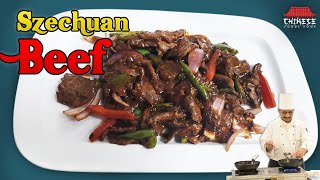 Szechuan Beef spicy beef Chinese Foods Home [upl. by Martel]