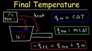 Final Temperature Calorimetry Practice Problems  Chemistry [upl. by Cirle]