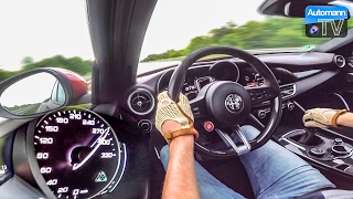 Giulia Quadrifoglio 510hp  0300 kmh acceleration 60FPS [upl. by Mcgrath758]