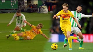 Frenkie de jong amazing performance against real betis Full HD1080i English commentary [upl. by Nnaillij]