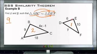 SSS Similarity Theorem Examples Basic Geometry Concepts [upl. by Faustina157]