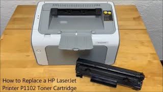 How to Replace a HP LaserJet Printer P1102 Toner Cartridge [upl. by Alfeus]