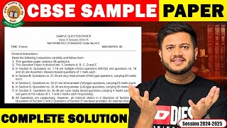 Class 10 Maths Sample Paper Solutions 20242025 Class 10 Sample Paper 2025 Solutions [upl. by Harriott]