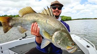 BIG BARRA  Solo Fishing Townsville Creeks [upl. by Enirual]